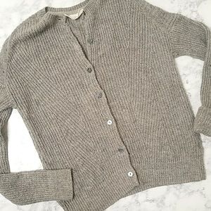Cozy gray rib knit L.O.G.G. Cardigan
